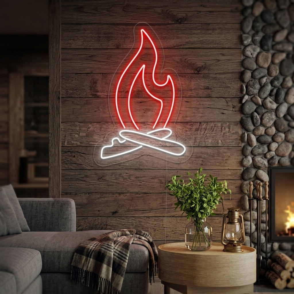 "Campfire Flame" Neon Sign