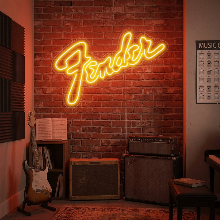 "Fender" Neon Sign