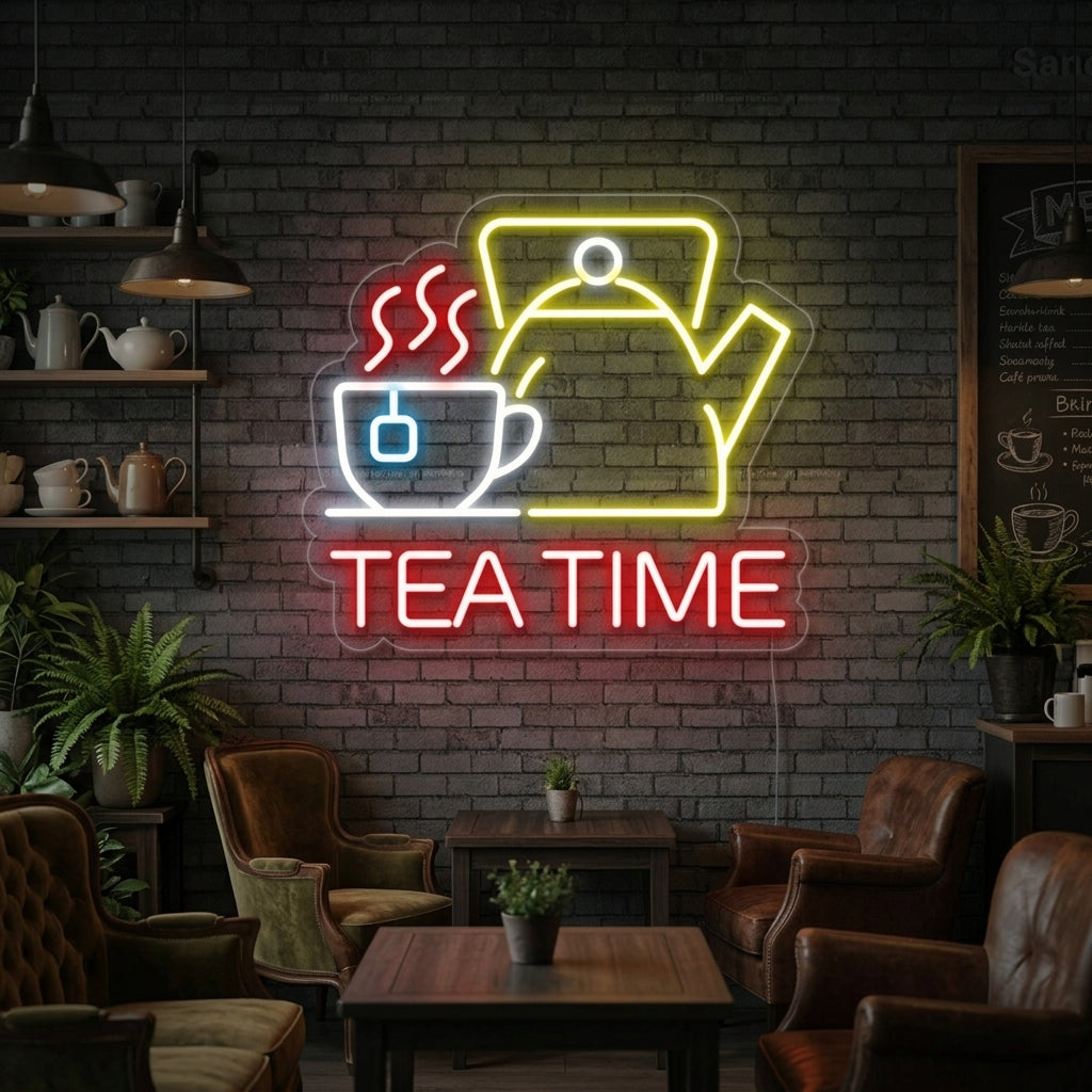 "Tea Time" Neon Sign