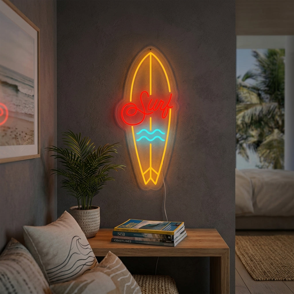 "Surfboard Surfing Board Sport Equipment" Neon Sign