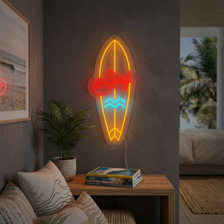 "Surfboard Surfing Board Sport Equipment" Neon Sign