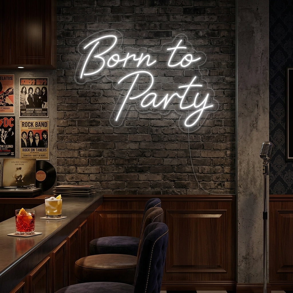 "Born To Party" Neon Sign