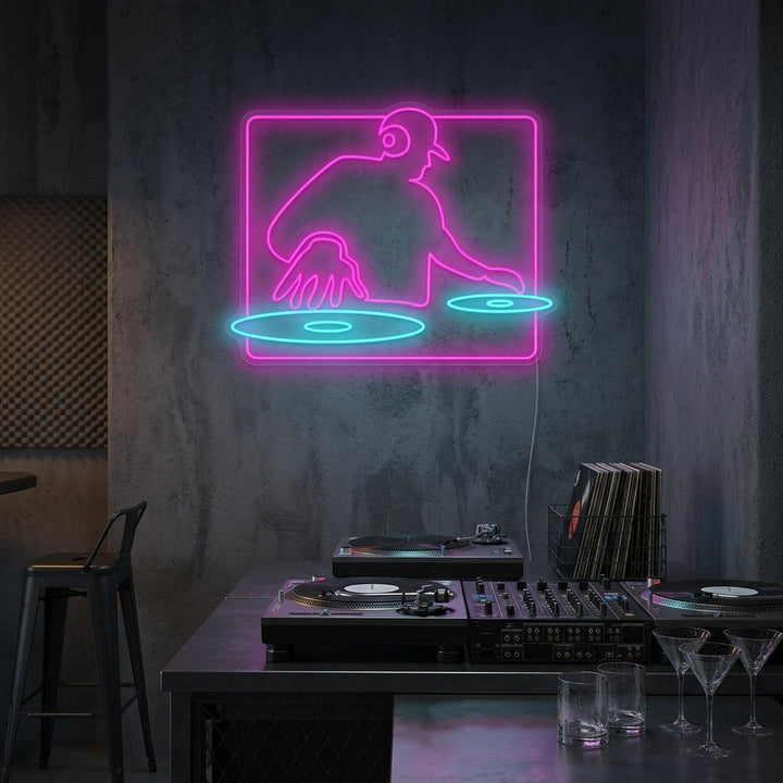 "Dj Playing" Neon Sign
