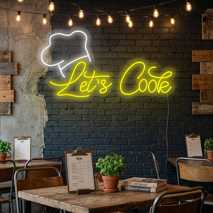"Let's Cook" Neon Sign