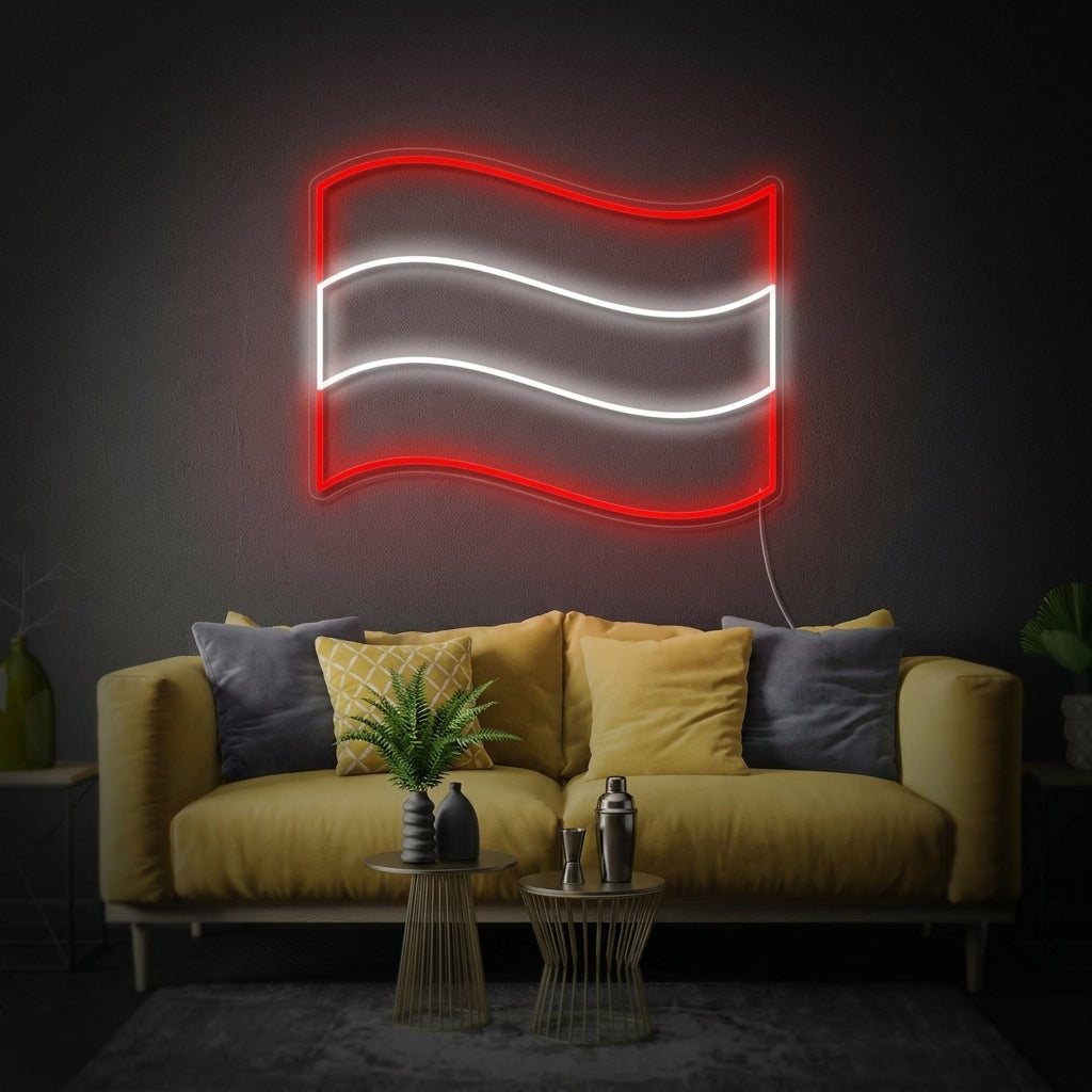 "Flag of Austria" Neon Sign