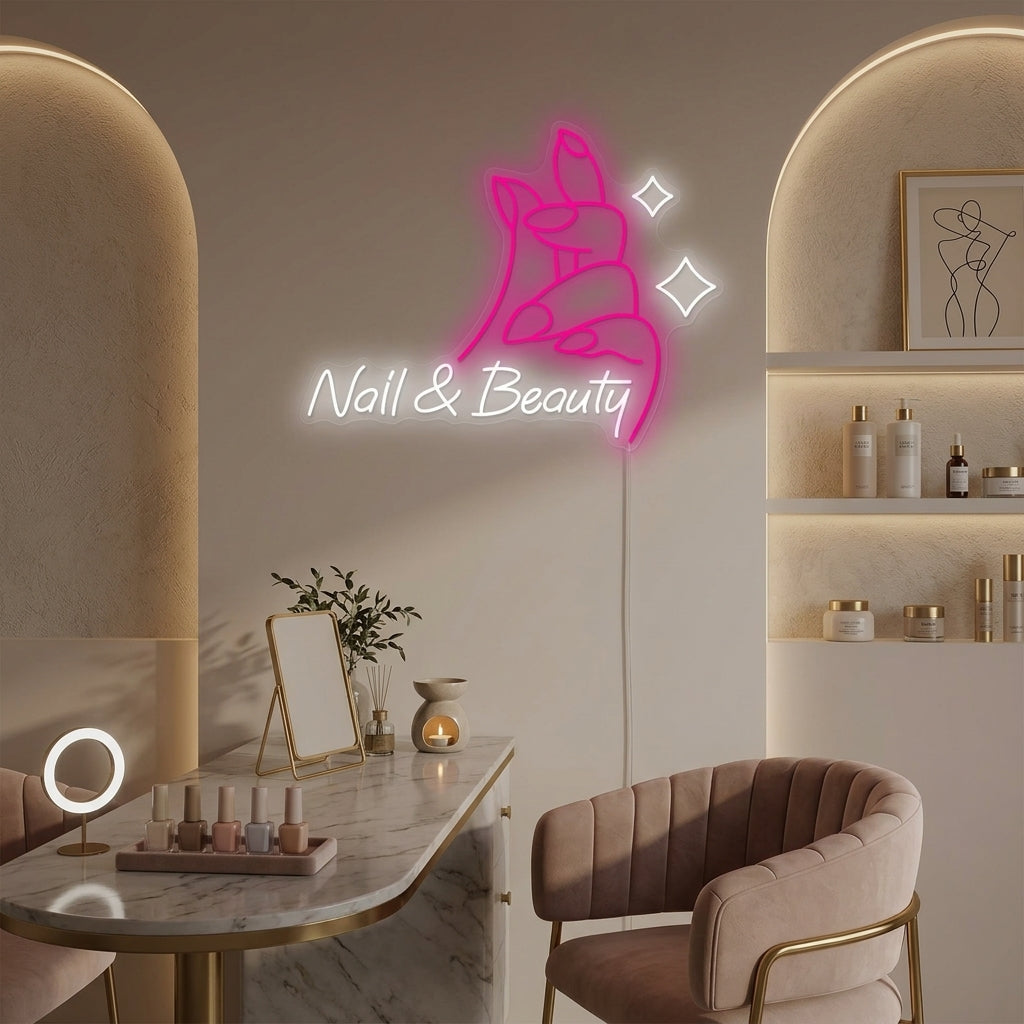 "Nail & Beauty" Neon Sign
