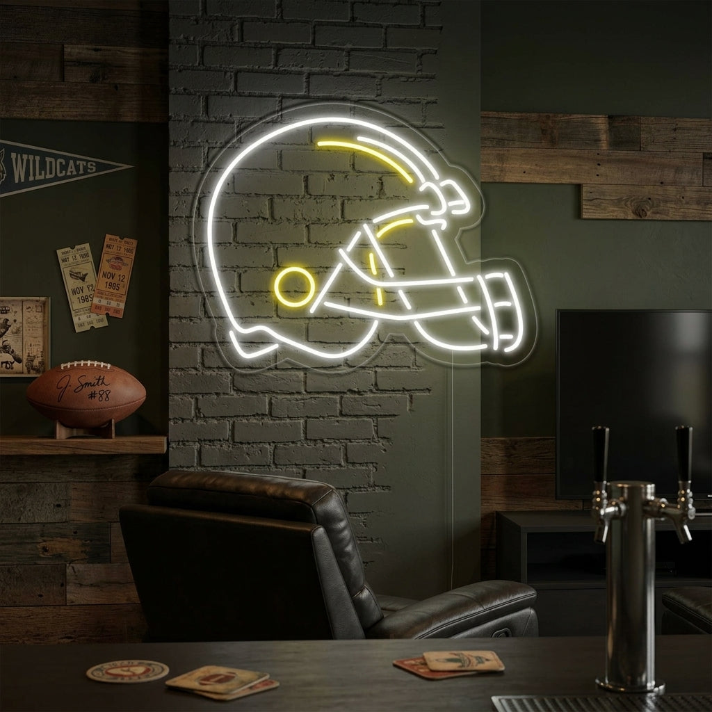 "Football Helmet" Neon Sign