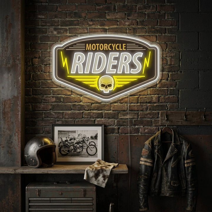 "Motorcycle Riders" Neon Sign