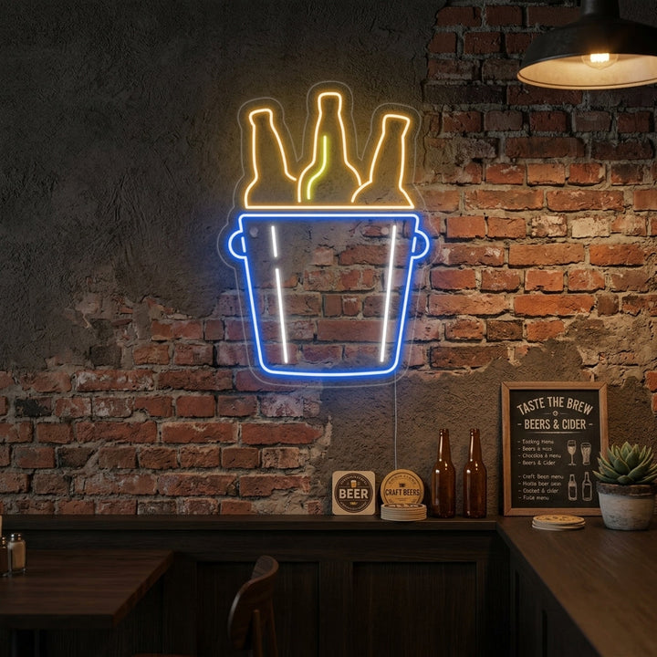 "Bucket of Beers" Neon Sign
