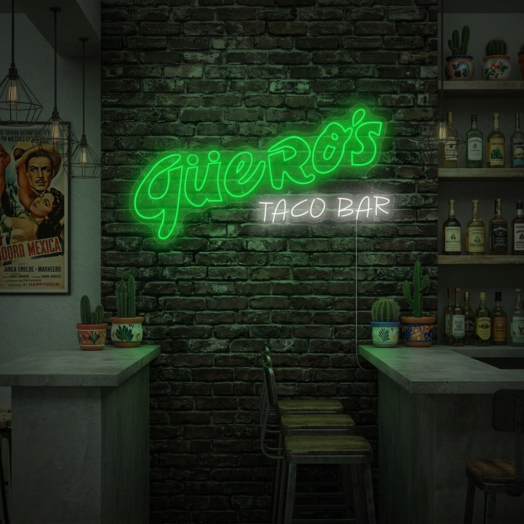 "Guero's Taco Bar" Neon Sign
