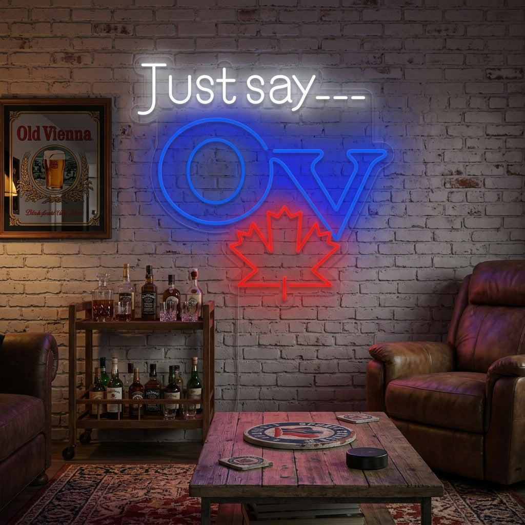 "Old Vienna Beer Just Say OV" Neon Sign