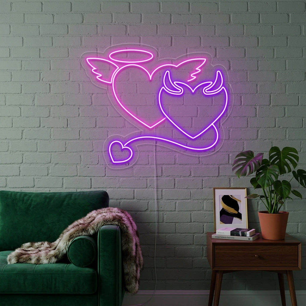 "Devil Angel" Neon Sign