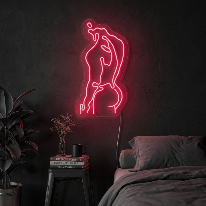 "Strong Man Body Human Male Body" Neon Sign
