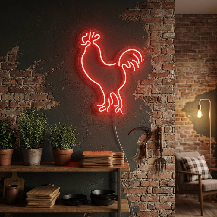 "Cock Chicken" Neon Sign
