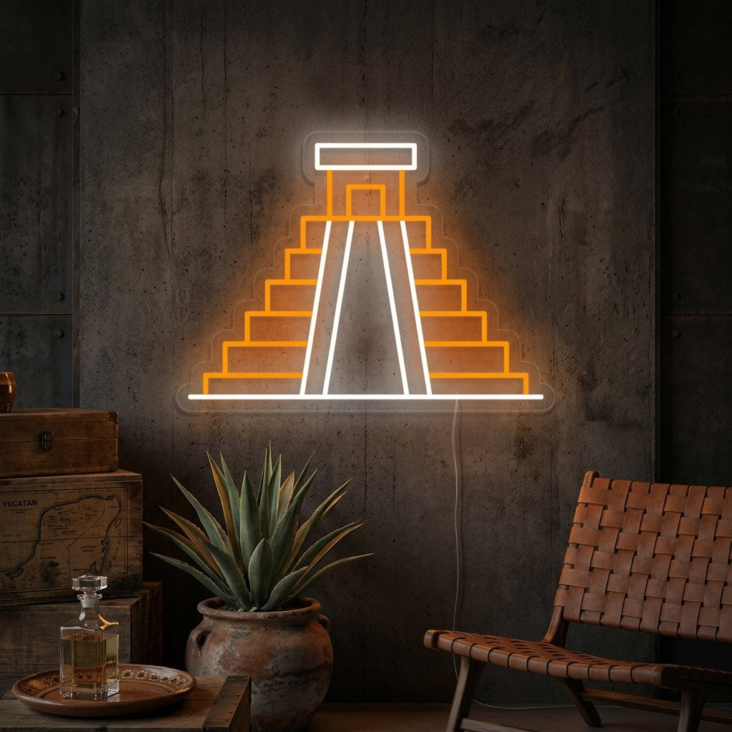 "Mexico Chichen Itza" Neon Sign