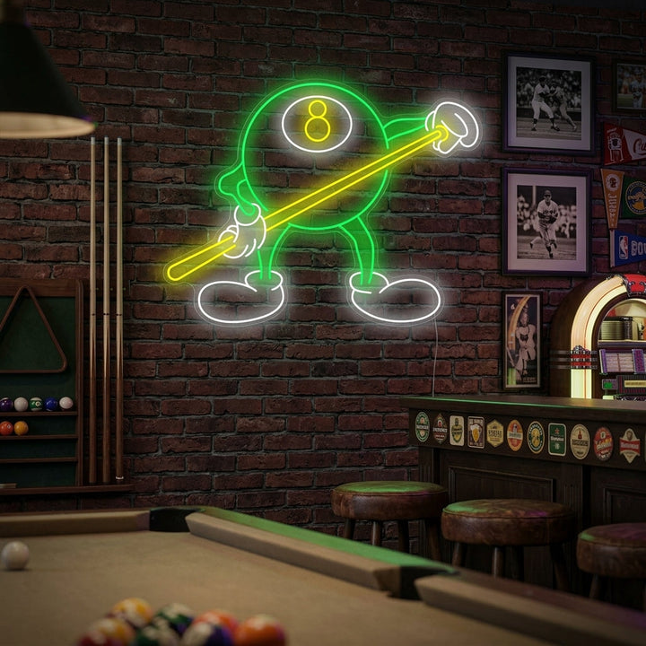 "Billiards Man" Neon Sign