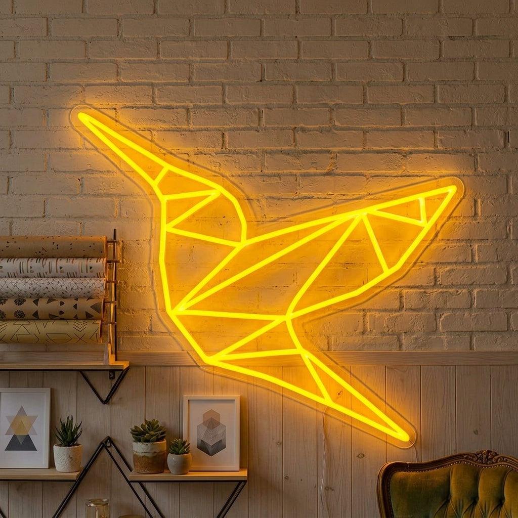 "Paper Bird" Neon Sign