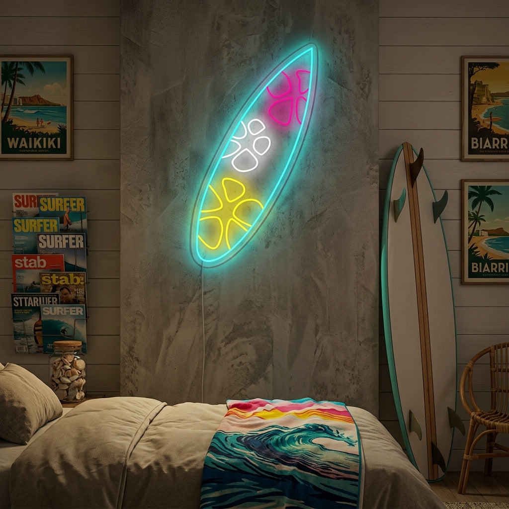 "Surfboard" Neon Sign
