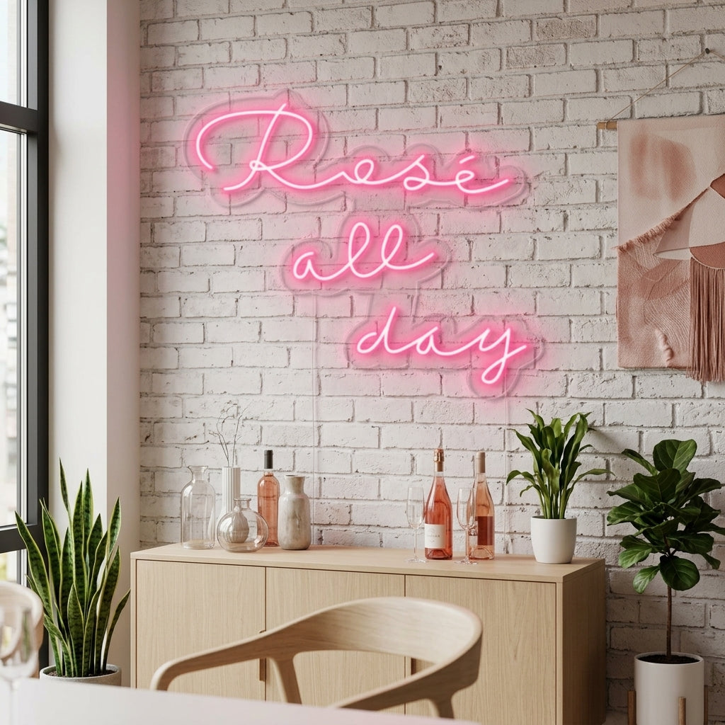 "Rose All Day" Neon Sign