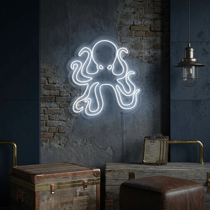 "Octopus Restaurant Sea Animal" Neon Sign