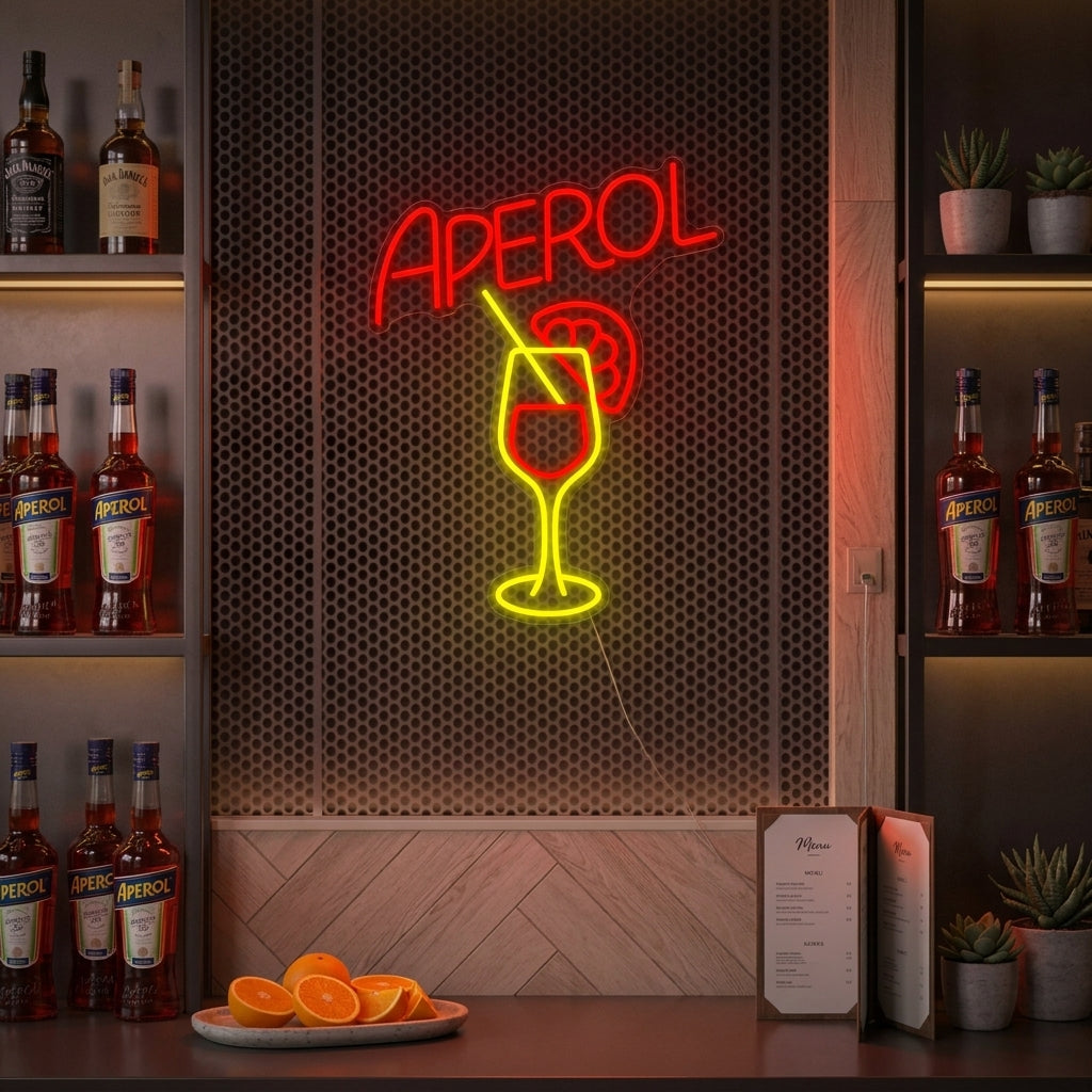 "Aperol Glass Bar" Neon Sign