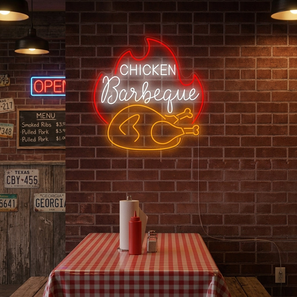 "Chicken Barbecue" Neon Sign