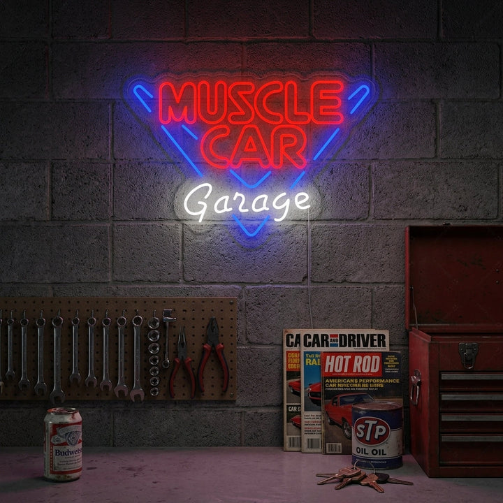 "Muscle Car Garage" Neon Sign