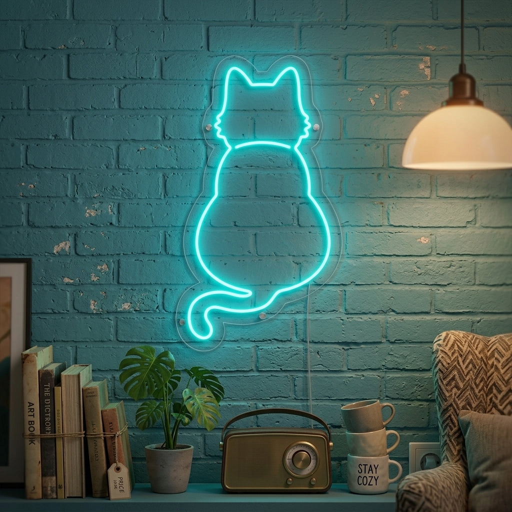 "Cat Silhouette" Neon Sign