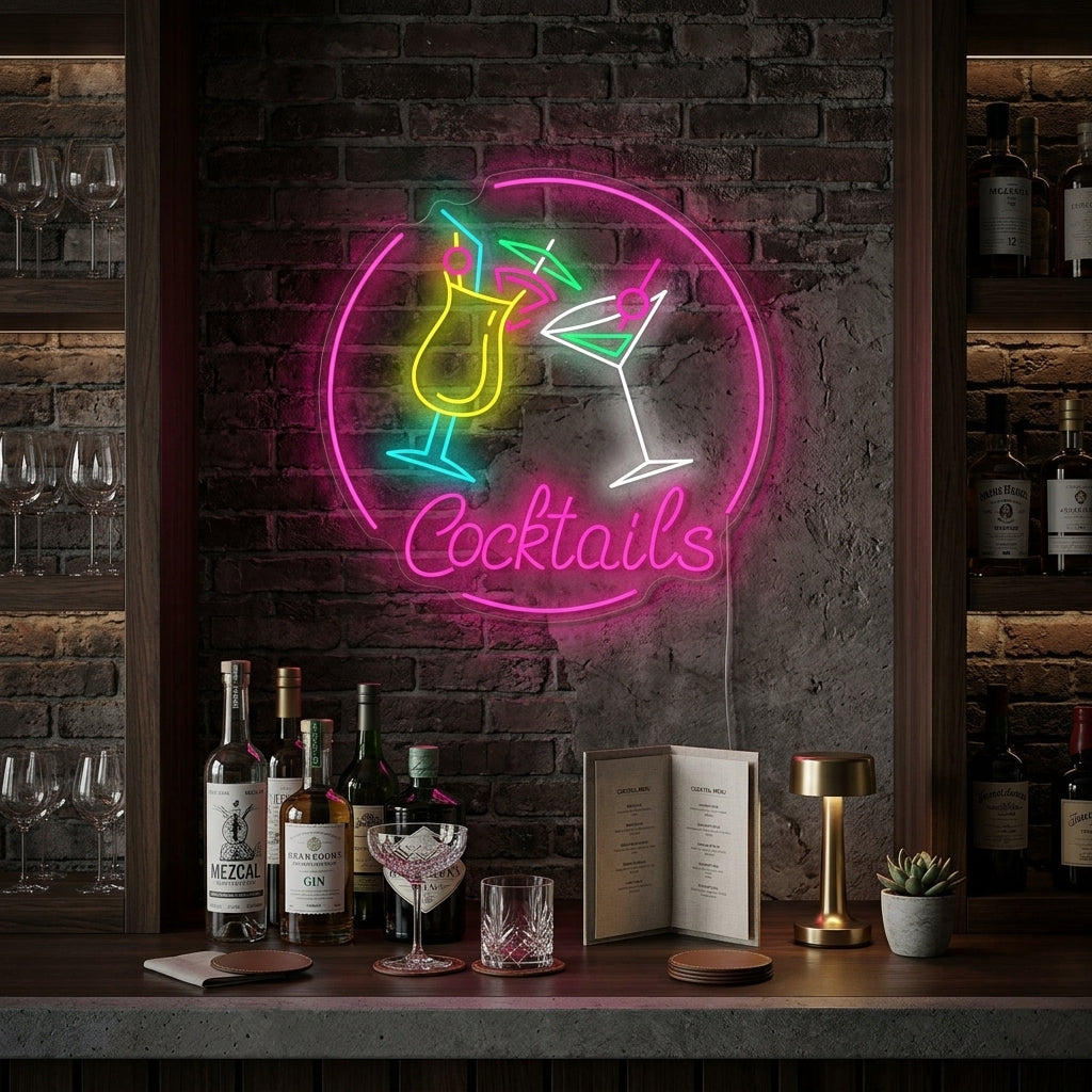 "Cocktails" Neon Sign