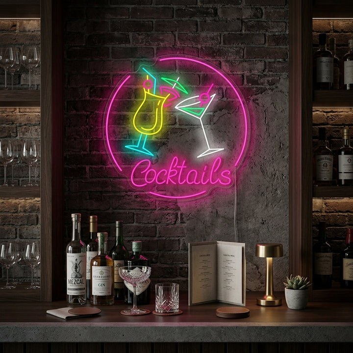 "Cocktails" Neon Sign