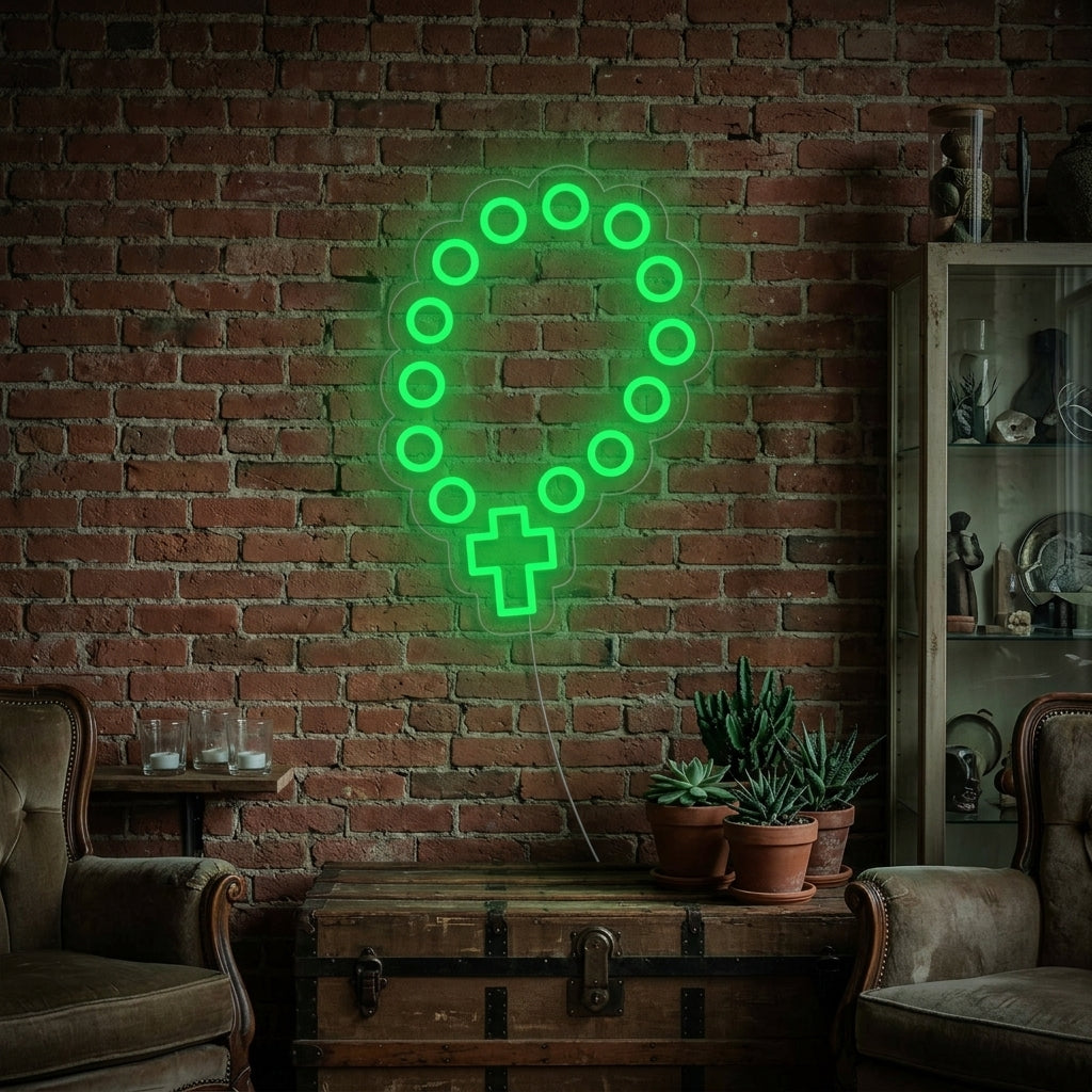 "Rosary Beads" Neon Sign