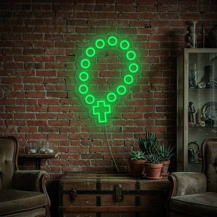 "Rosary Beads" Neon Sign