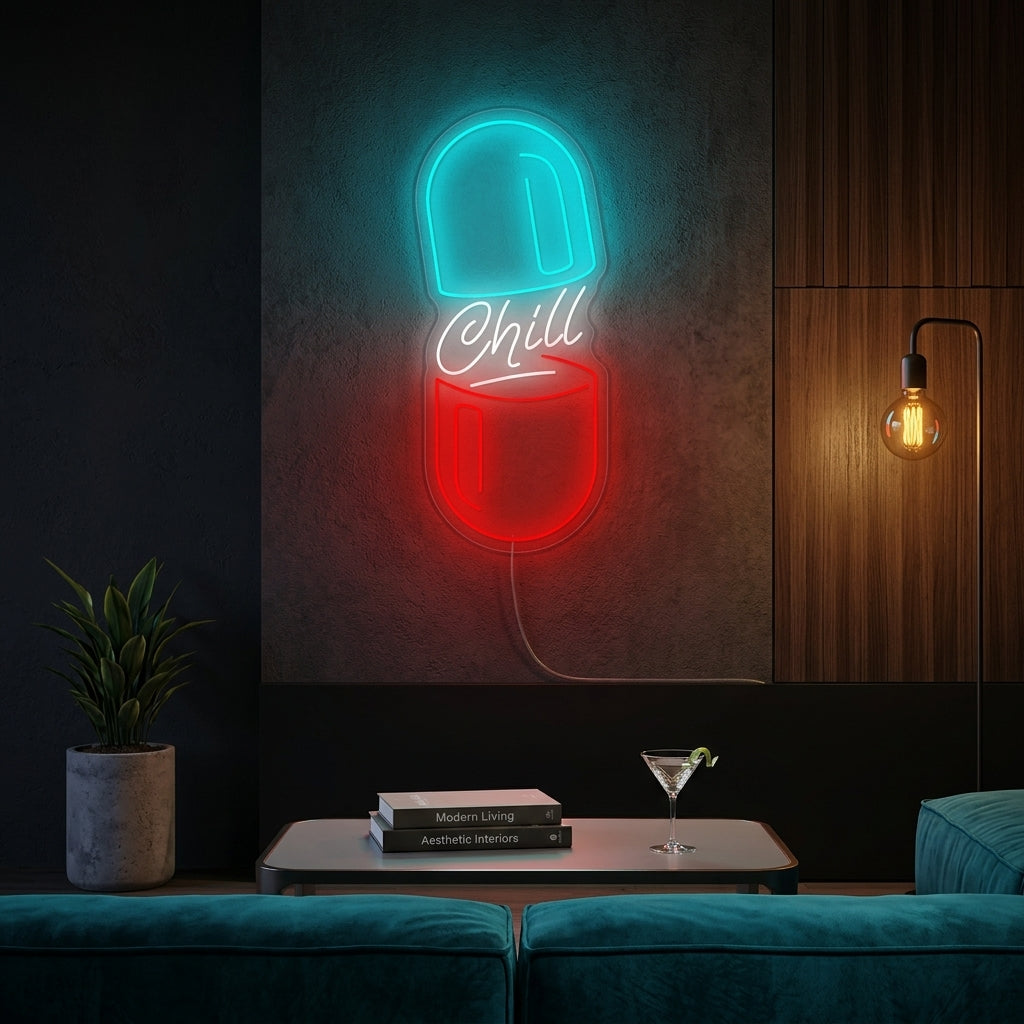 "Chill Pill" Neon Sign