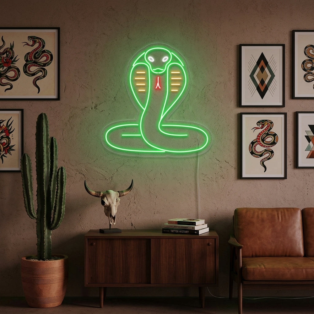 "Cobra Snake" Neon Sign