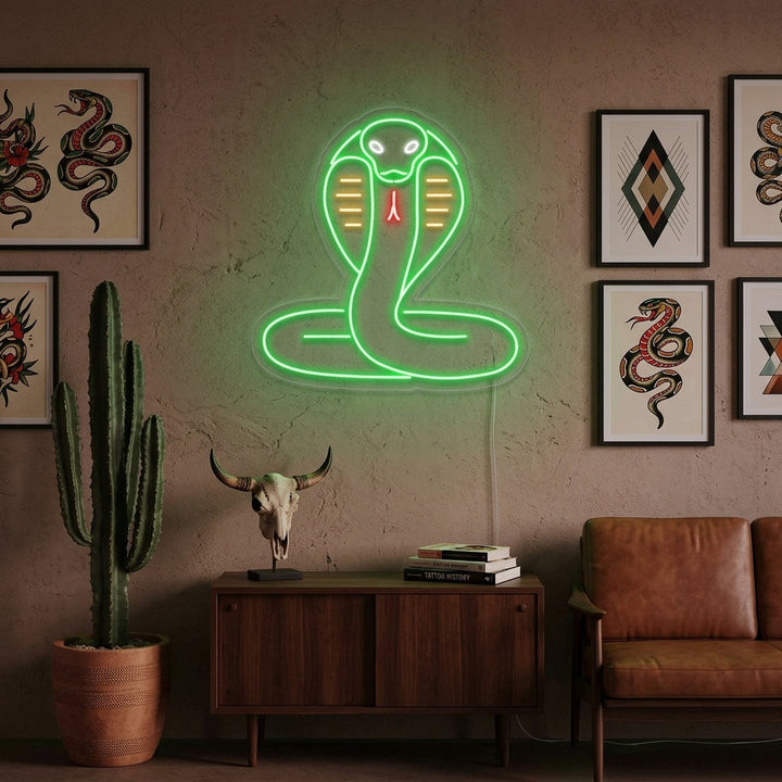 "Cobra Snake" Neon Sign