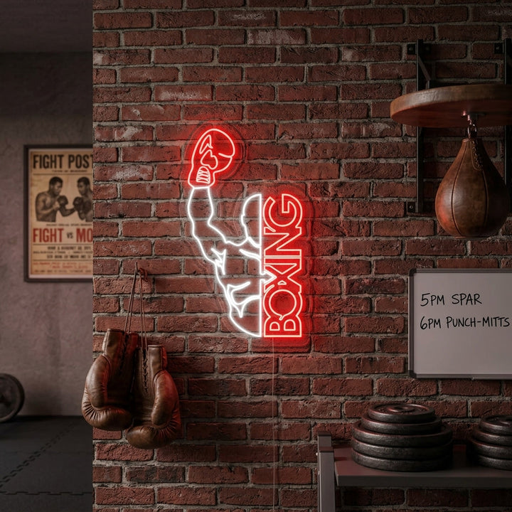 "Boxing Man" Neon Sign