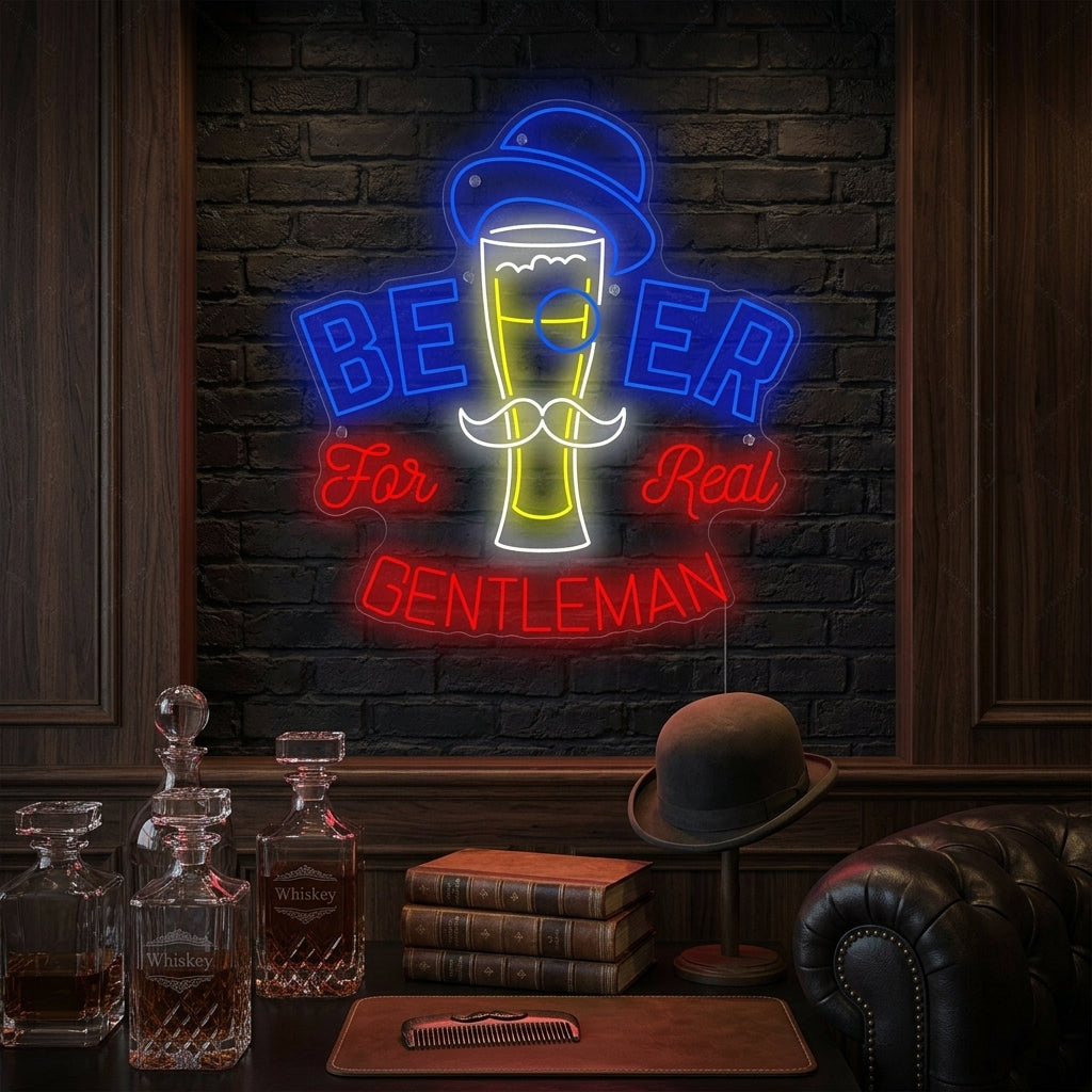 "Beer For Gentleman" Neon Sign