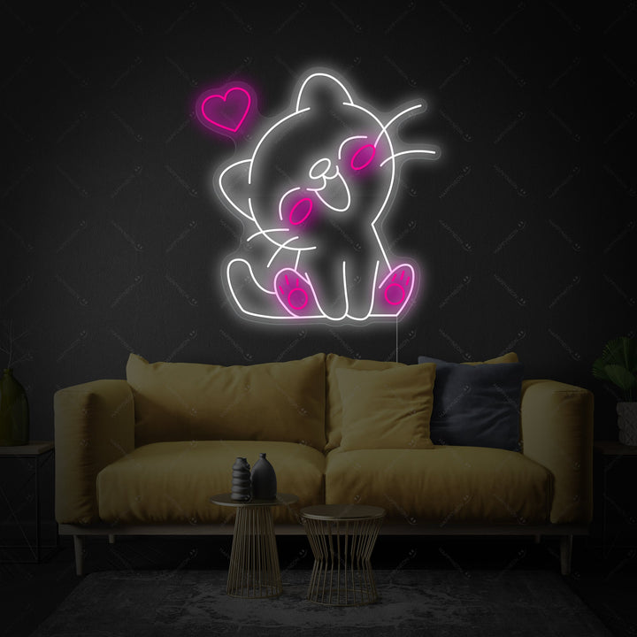 "Kawaii Cat" Neon Sign