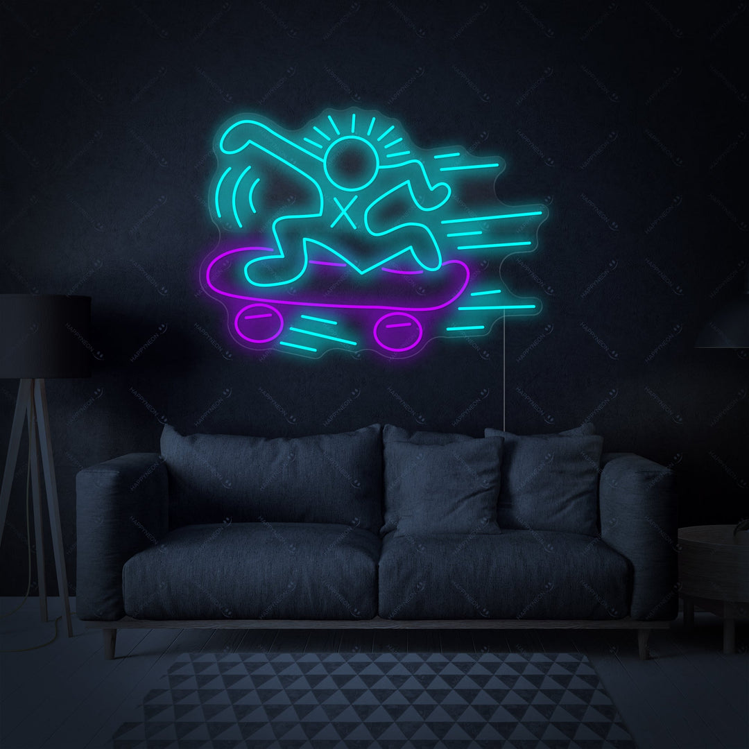 "Kh Skateboard" Neon Sign