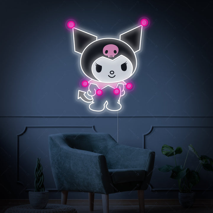 Gothic Cartoon Character Neon Sign