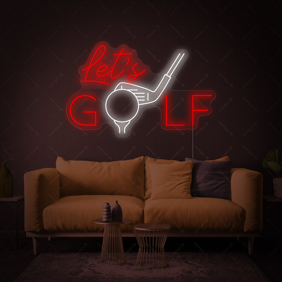 "Let's Golf" Neon Sign