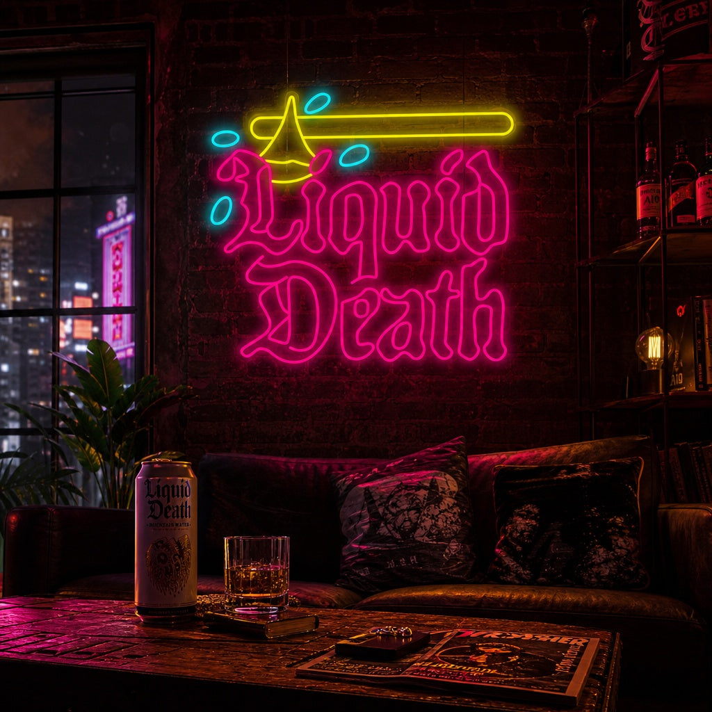 "Liquid Death" Neon Sign