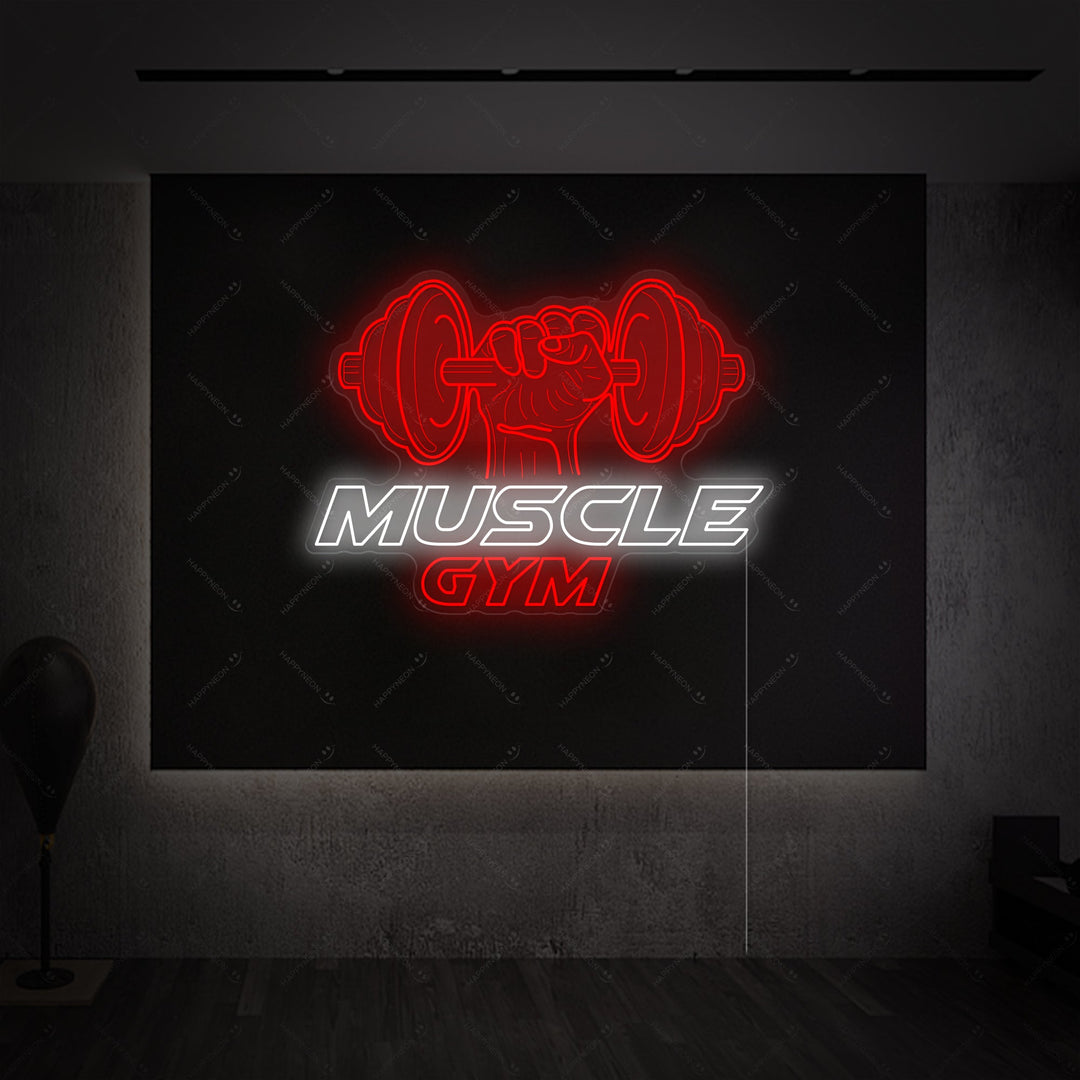 "Muscle Gym" Neon Sign