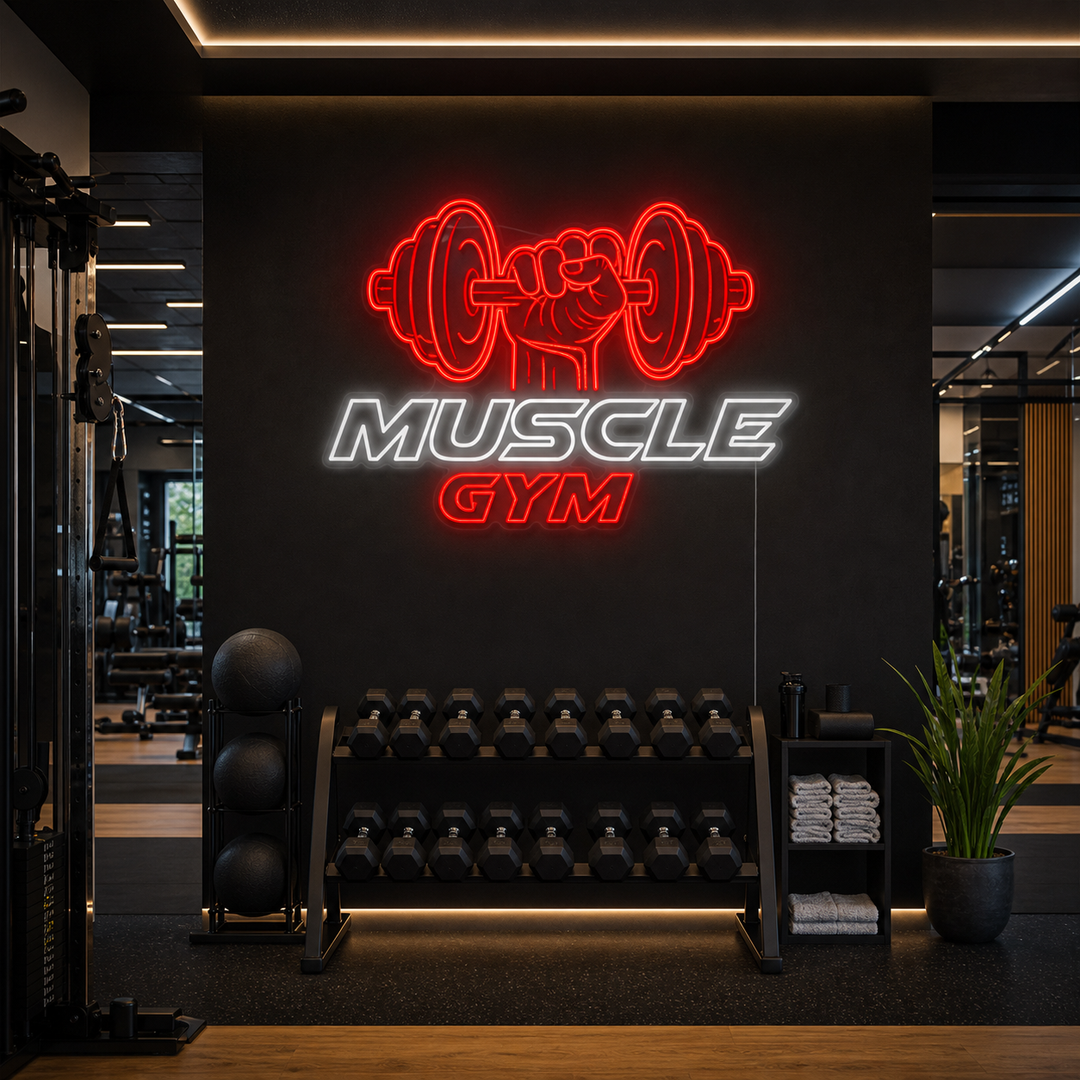 "Muscle Gym" Neon Sign