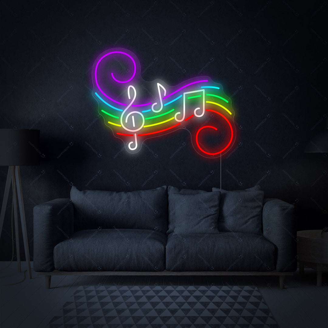 "Music Notes" Neon Sign