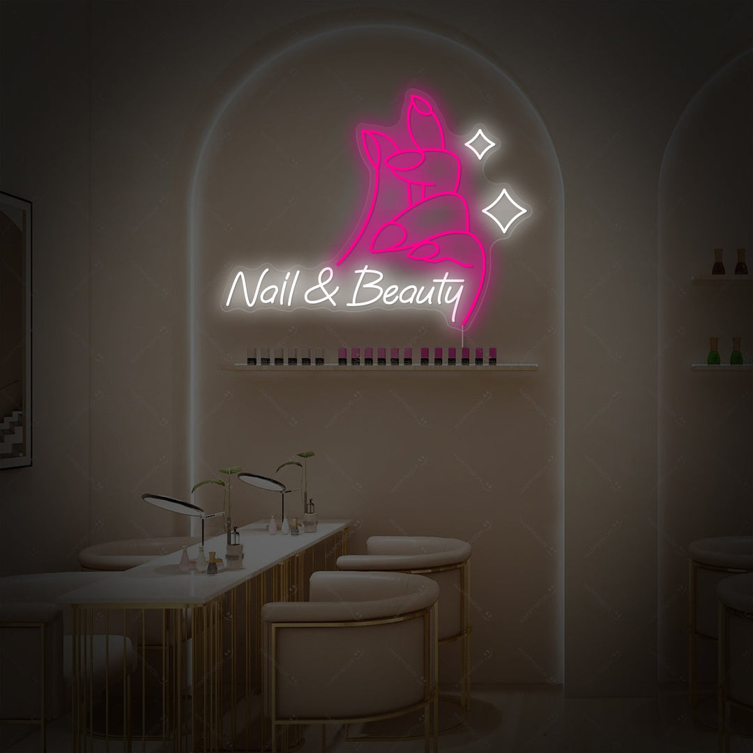 "Nail & Beauty" Neon Sign