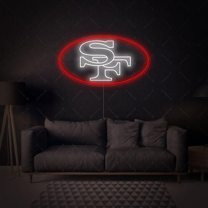 American Football Team Neon Sign