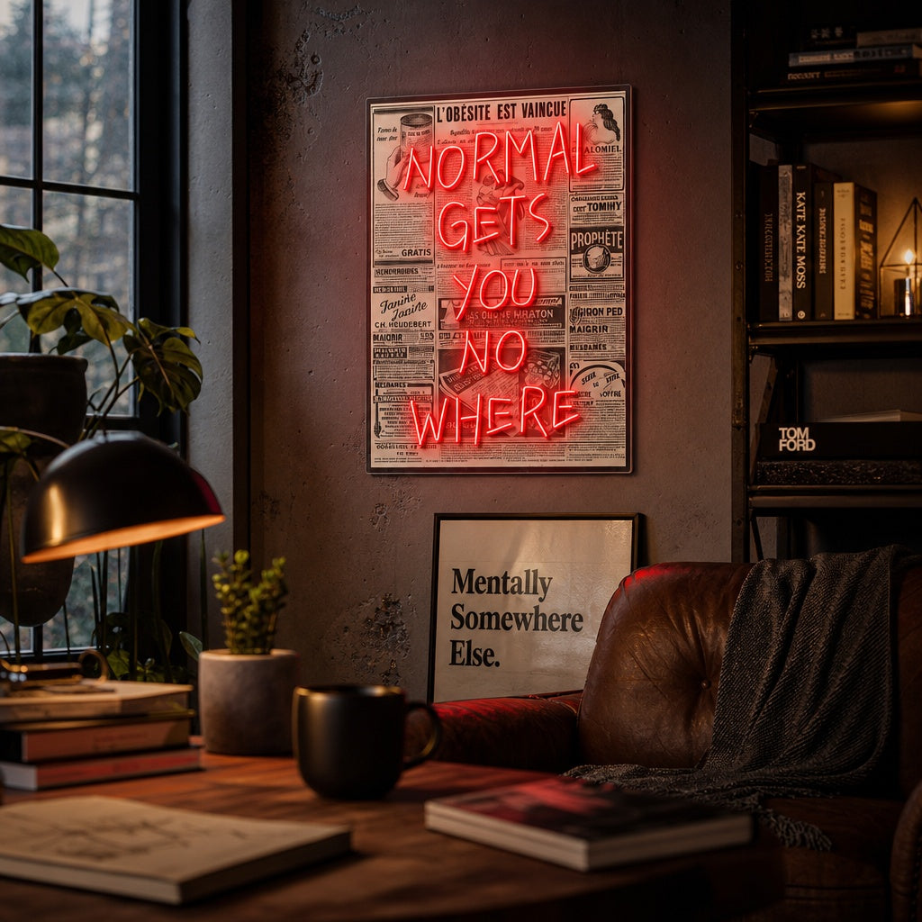 "Normal Gets You Nowhere" Neon Sign