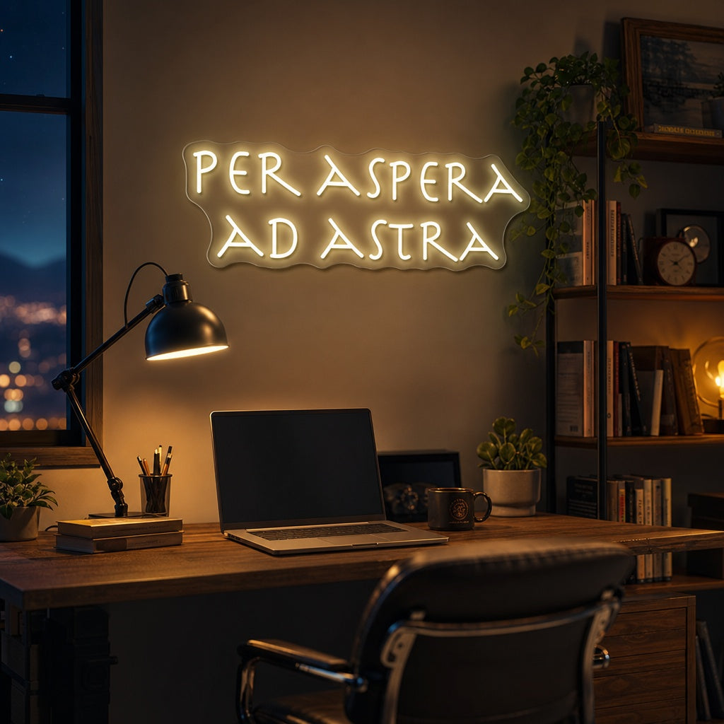 "PER ASPERA AD ASTRA" Neon Sign