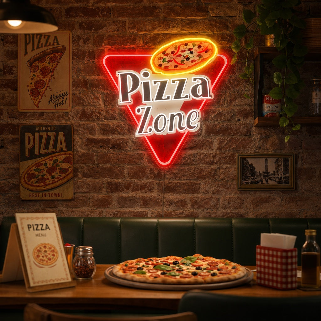 "Pizza Zone" Neon Sign